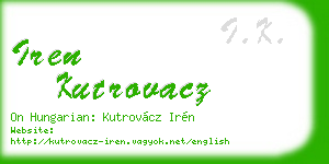 iren kutrovacz business card